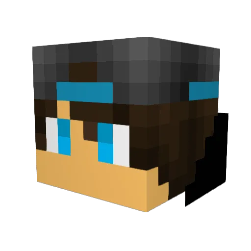 Cdtp1drop Minecraft avatar head, 3D render
