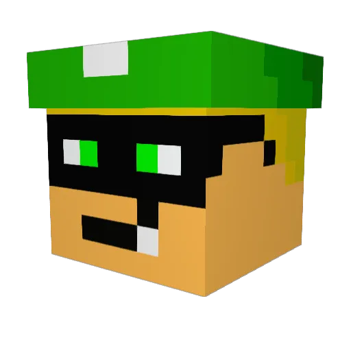 Cdude_Gamer Minecraft avatar head, 3D render