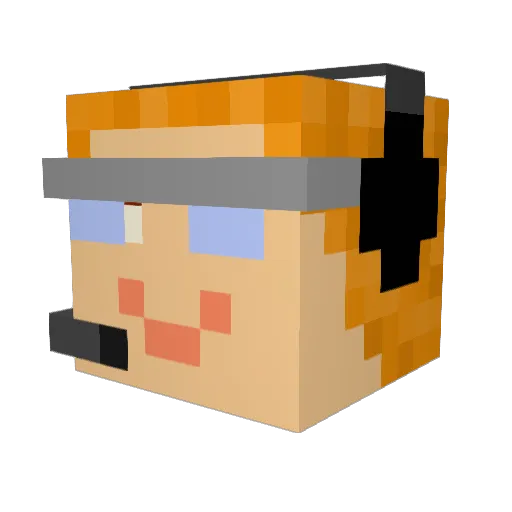 CeDoMain Minecraft avatar head, 3D render