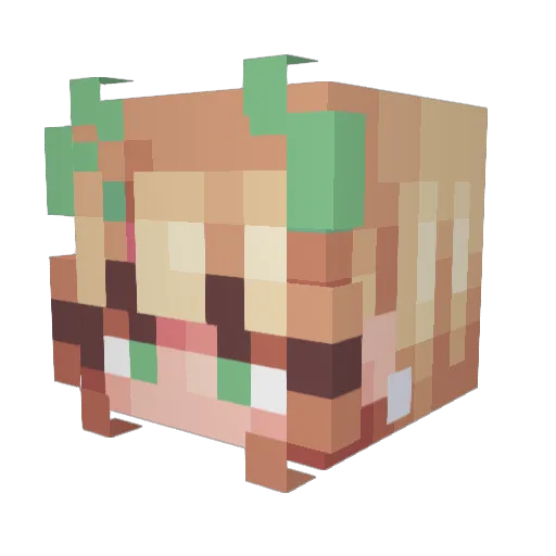 Ce_lion Minecraft avatar head, 3D render