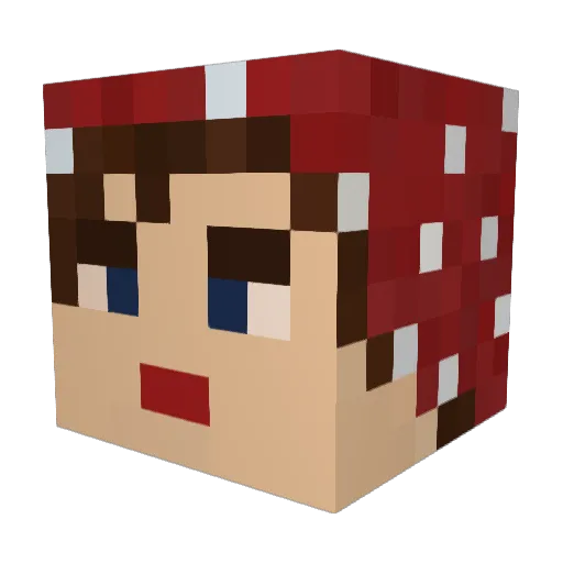 Ceajae Minecraft avatar head, 3D render