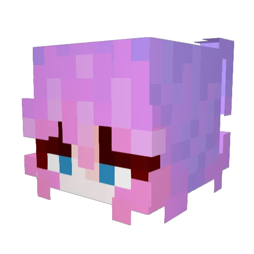 Ceansapy Minecraft avatar head, 3D render