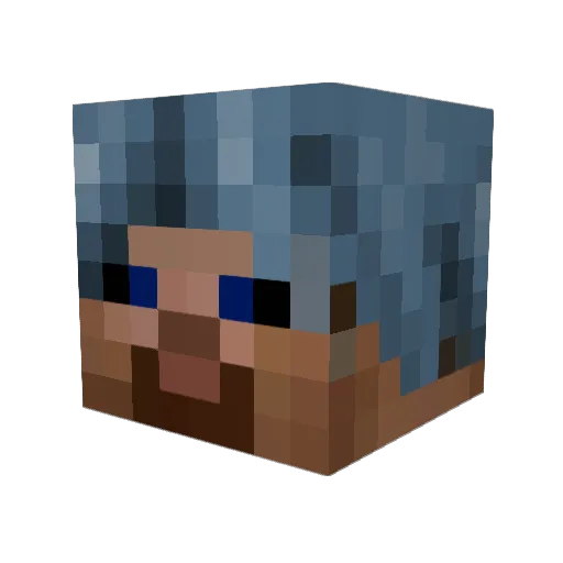 Cearc Minecraft avatar head, 3D render