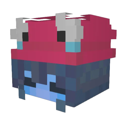 Cearka Minecraft avatar head, 3D render