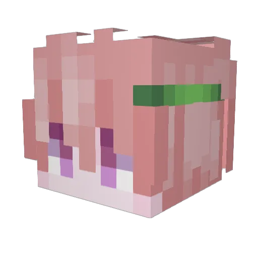 Cearots Minecraft avatar head, 3D render
