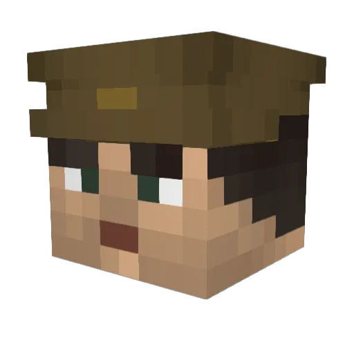 Ceasar30x Minecraft avatar head, 3D render
