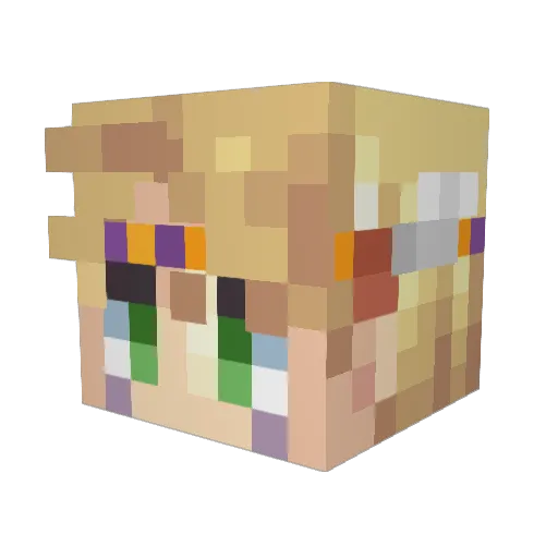 CeasarZeppeli Minecraft avatar head, 3D render