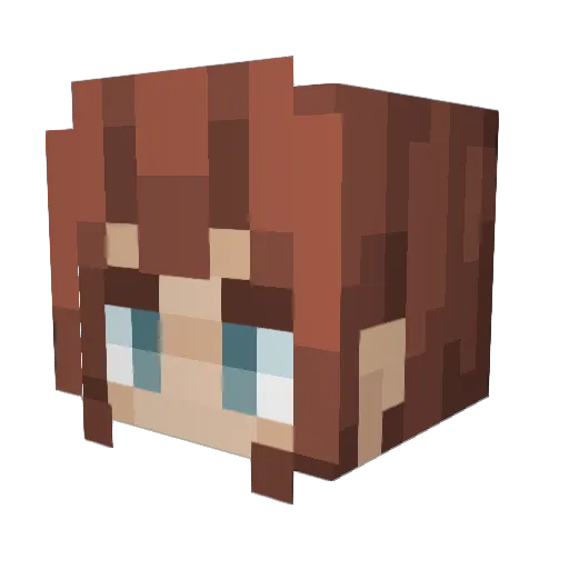 CeasingBonsai Minecraft avatar head, 3D render