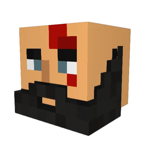 Cebba Minecraft avatar head, 3D render