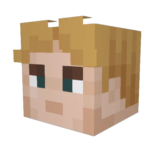 Cebers Minecraft avatar head, 3D render