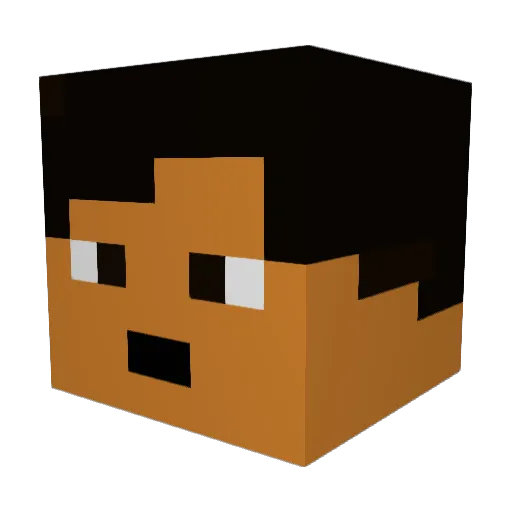 Cebollon Minecraft avatar head, 3D render