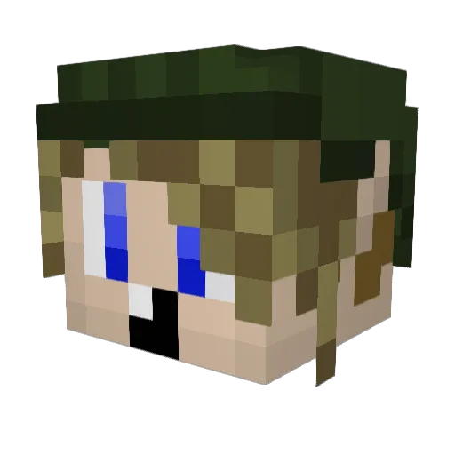 Cebs25 Minecraft avatar head, 3D render