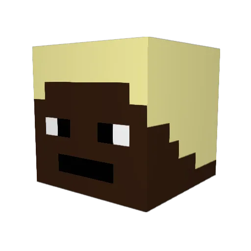 CeccoGamer Minecraft avatar head, 3D render
