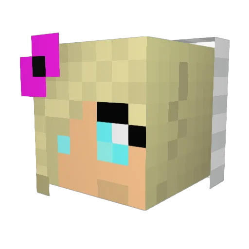 CeceFirexo Minecraft avatar head, 3D render