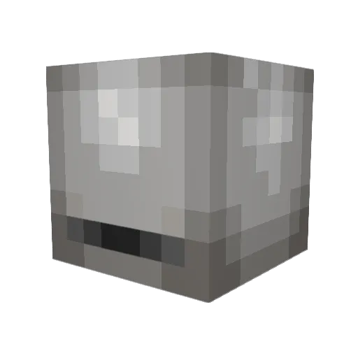 CecePiglet Minecraft avatar head, 3D render