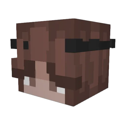 Cece_Playz Minecraft avatar head, 3D render