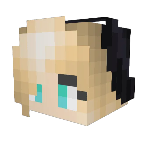 Cece__TV Minecraft avatar head, 3D render