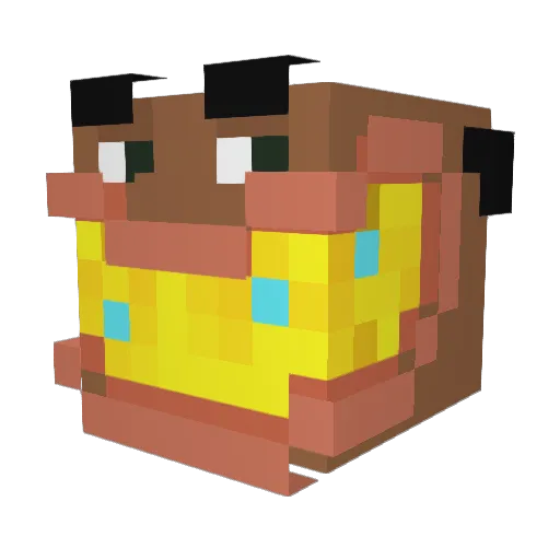 Cecelon Minecraft avatar head, 3D render
