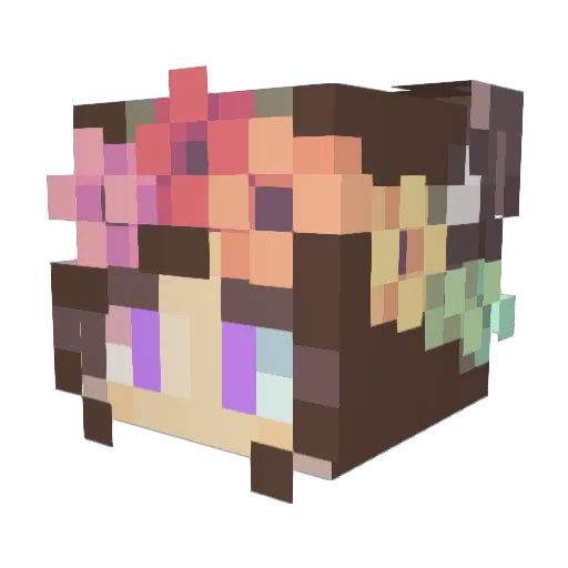 Cecemal Minecraft avatar head, 3D render