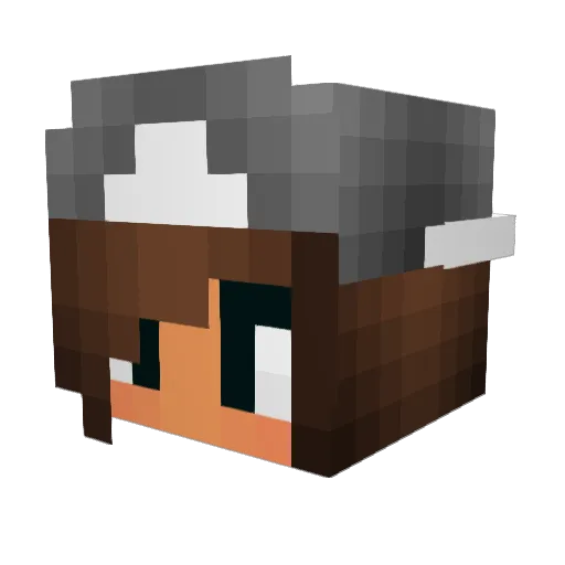 Ceci17 Minecraft avatar head, 3D render