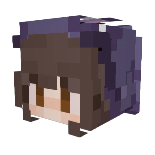 Ceciiprz Minecraft avatar head, 3D render
