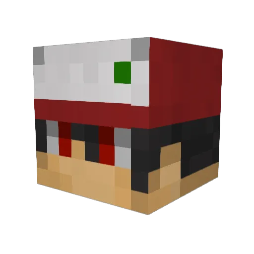 CecilC Minecraft avatar head, 3D render