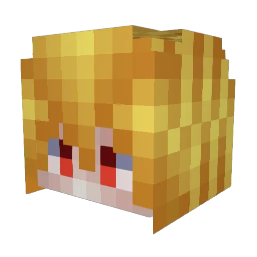 Cecilia071 Minecraft avatar head, 3D render