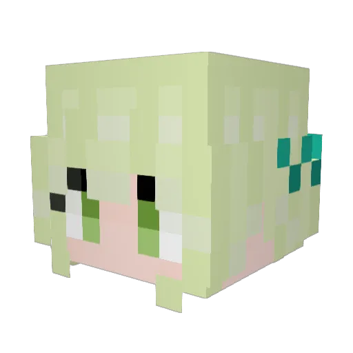 Cecilia0802 Minecraft avatar head, 3D render