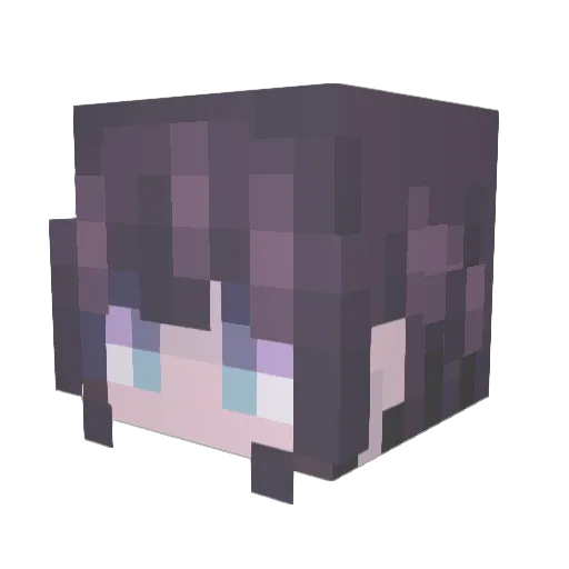 Ceciliaugh Minecraft avatar head, 3D render