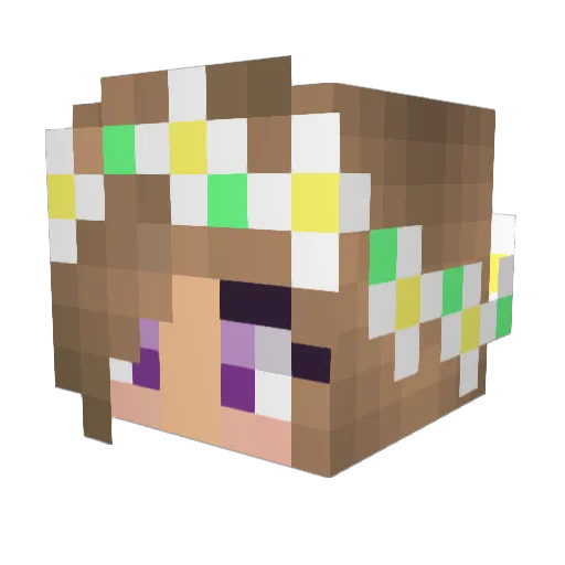 CecilieAlls Minecraft avatar head, 3D render