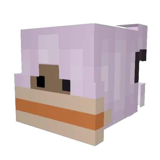 CecilieGe Minecraft avatar head, 3D render