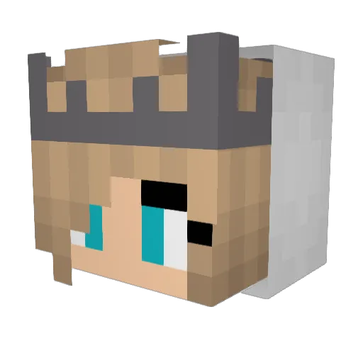 CecilieLZ Minecraft avatar head, 3D render