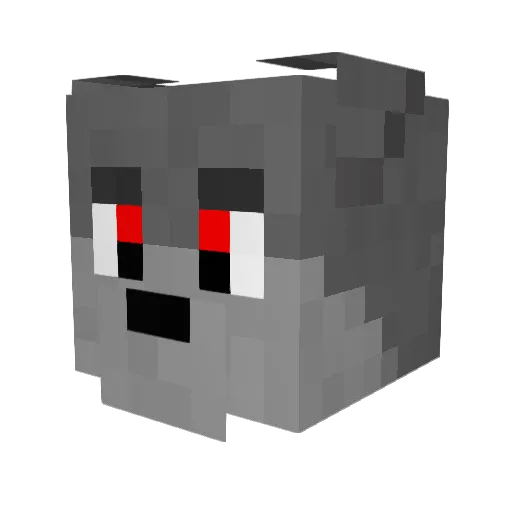 CedarDog Minecraft avatar head, 3D render
