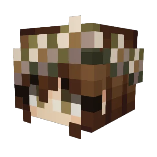 Cedaris Minecraft avatar head, 3D render