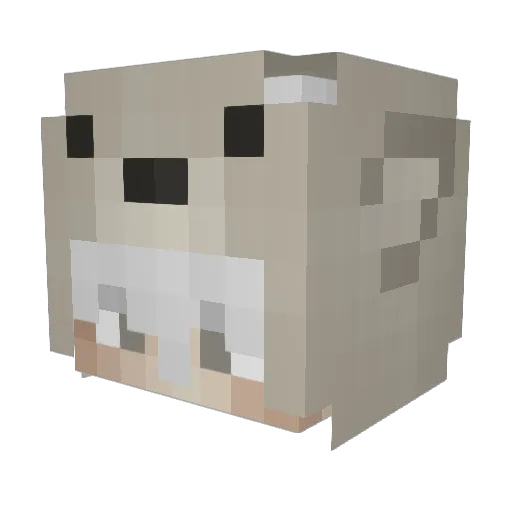 CeddiXII Minecraft avatar head, 3D render