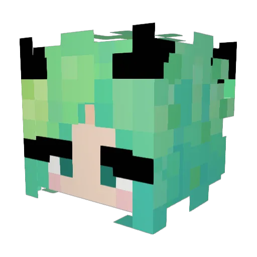 CedeBee86 Minecraft avatar head, 3D render