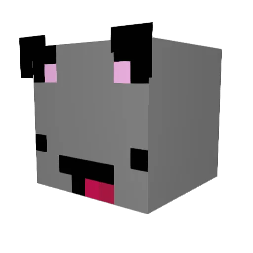 Cedomirek Minecraft avatar head, 3D render
