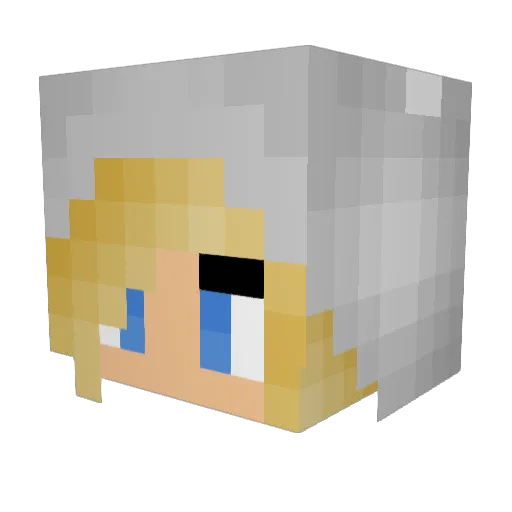 Cedriana Minecraft avatar head, 3D render