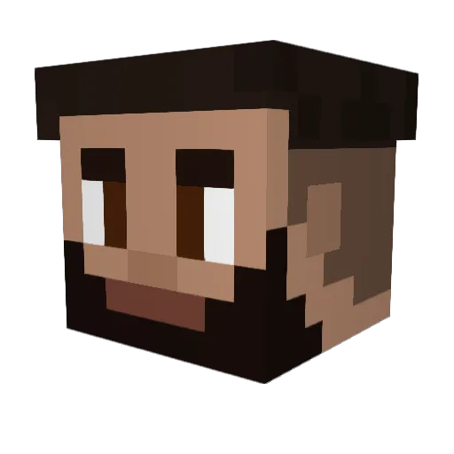 Cedric470 Minecraft avatar head, 3D render