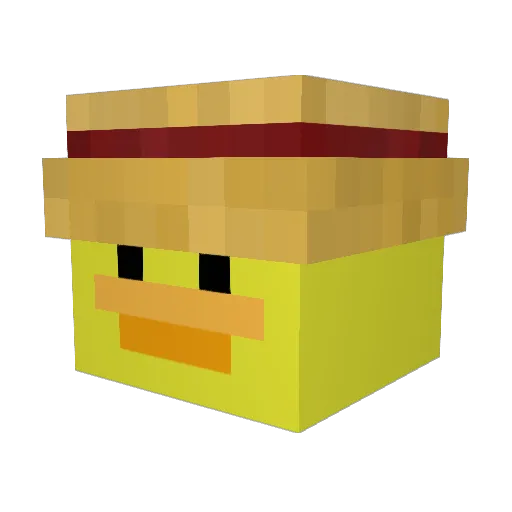 Cedrikieee Minecraft avatar head, 3D render