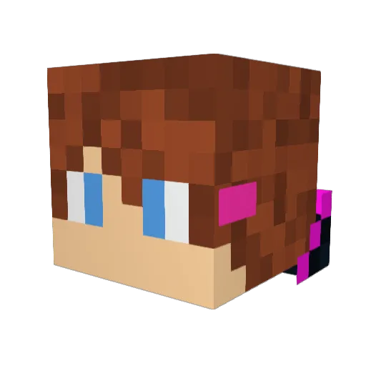 Cedrox Minecraft avatar head, 3D render