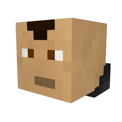 CeeSenpai Minecraft avatar head, 3D render