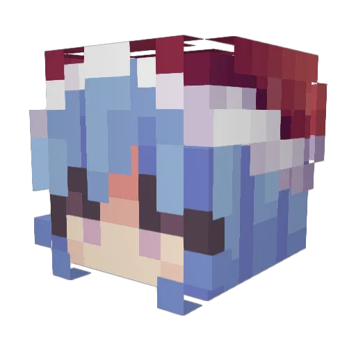 Cee_Koh Minecraft avatar head, 3D render
