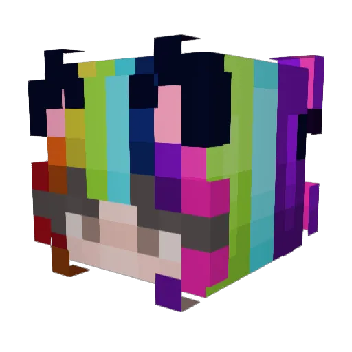 Ceebick Minecraft avatar head, 3D render