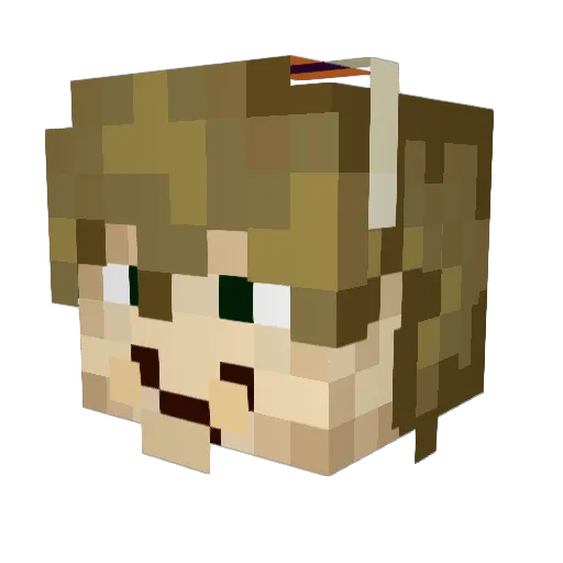 Ceebug Minecraft avatar head, 3D render