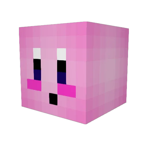 Ceed Minecraft avatar head, 3D render