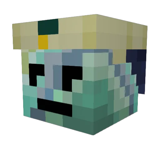 Ceeglass Minecraft avatar head, 3D render