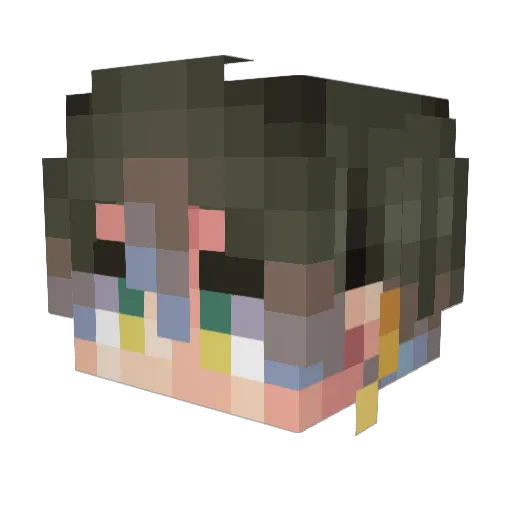 Ceezaar Minecraft avatar head, 3D render