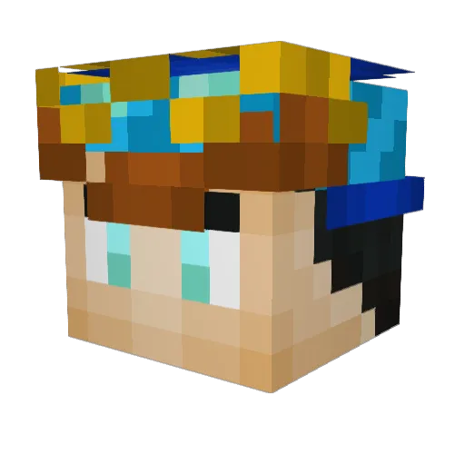 Cefotaxime Minecraft avatar head, 3D render