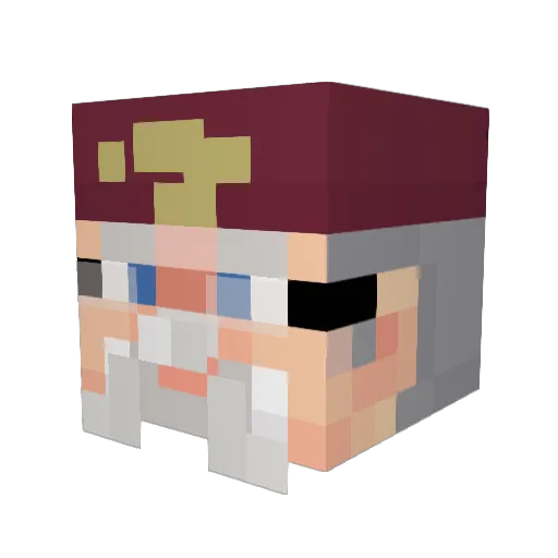 Ceggie Minecraft avatar head, 3D render